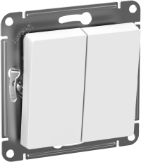 ATN440151 - ATLASDESIGN AQUA 2-клавишный ВЫКЛЮЧАТЕЛЬ, IP44, сх.5, 10АХ, механизм, БЕЛЫЙ, Systeme Electric