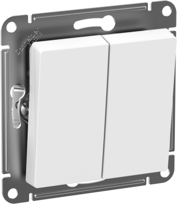 ATN440151 - ATLASDESIGN AQUA 2-клавишный ВЫКЛЮЧАТЕЛЬ, IP44, сх.5, 10АХ, механизм, БЕЛЫЙ, Systeme Electric