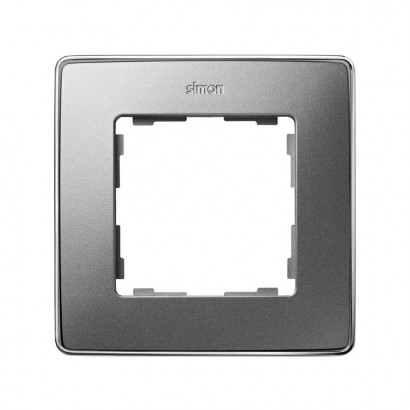 Simon 8201610-093 S82Detail Рамка на 1-ная, хром - алюминий металл