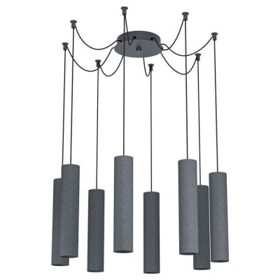 39824 Светод. подвес MENTALONA, 8х4,5W(GU10), ?185, H1500, 8х345lm, сталь, антрацит// тераццо, черный