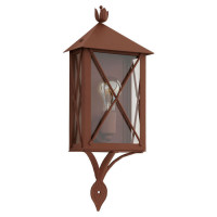 64756 Уличный настен свет-к GAUDESI, 1X60W(E27), сталь оцинкован., коричн антик/ стекло, прозрачн.