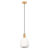 900305 Подвес MANZANARES, 1x40W(E27), сталь, золотой/опаловое стекло, белый