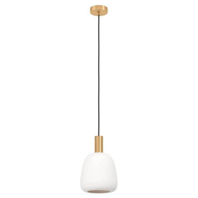 900305 Подвес MANZANARES, 1x40W(E27), сталь, золотой/опаловое стекло, белый