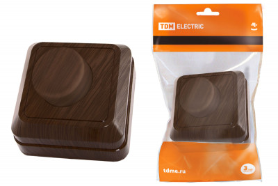 Светорегулятор поворотный RL 600Вт IP20 бук "Ладога" TDM Electric, SQ1801-0309