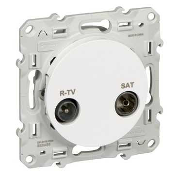 S52R455 - Odace Розетка R-TV/SAT оконечн. , бел., Schneider Electric
