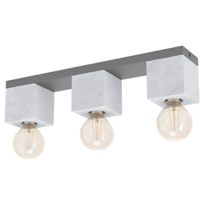 43596 Потолочный светильник PRESTWICK 3, 3Х40W, E27, L490, B90, H110, сталь/бетон, черный/серый