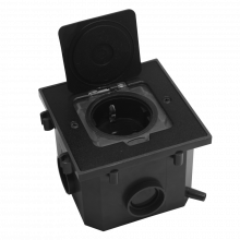 Donel Лючок 2 мод. (1 мод. 45х45 мм.), антрацит, IP44, (с уст. набором), DFB2MRAN