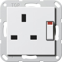 277803 Gira Розетка "Британский стандарт с затвором (shutter) и символом