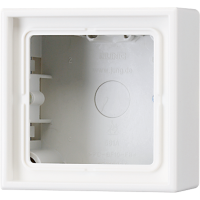 Рамка для вертикальной и горизонтальной установки, 1 пост, накладной монтаж; дюропласт; белый; LS990, LS581AWW