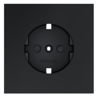 Накладка для розетки с заземлением и защитными шторками, S70 (графит), VLS000707