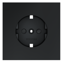 Накладка для розетки с заземлением и защитными шторками, S70 (графит), VLS000707