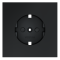 Накладка для розетки с заземлением и защитными шторками, S70 (графит), VLS000707