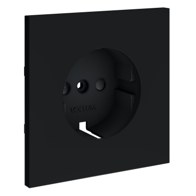 Накладка для розетки с заземлением и защитными шторками, S70 (графит), VLS000707