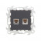 Simon Розетка 2хRJ45 кат 5е UTP, графит, 2450593-038