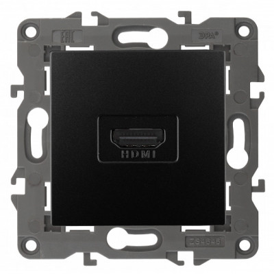 ЭРА 14-3114-05 Elegance Антрацит Розетка HDMI