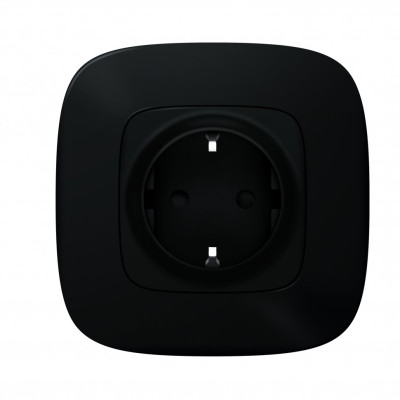 752854 - Valena Allure with NETATMO. Пакет для управления бытовыми электроприборами.  Умная розетка 2К+З 16А 230В + умный беспроводной 1-клавишный выключатель.Цвет Антрацит