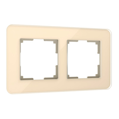 Werkel W0022443/ Рамка на 2 поста Elite (айвори, стекло), a057883