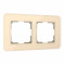 Werkel W0022443/ Рамка на 2 поста Elite (айвори, стекло), a057883