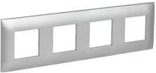 SKANDY Рамка 4-мест. SK-F04S сереб. IEK, SK-M42-K23