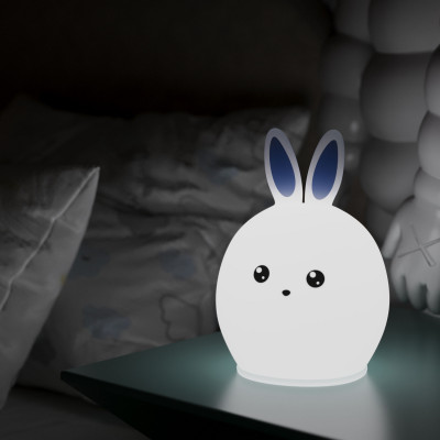 Настольный светодиодный детский ночник Gauss NN301 2W RGB, Li-ion, USB кабель , кролик 1/10/40, NN301