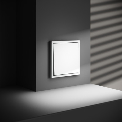 Проходной переключатель встраиваемый VOLTUM S70 одноклавишный 10А, (белый матовый), VLS010302