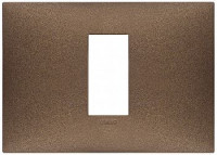 Vimar Накладка на 1 модуль центрально для коробки на 3 модуля, медь матовая, 09671.24 Vimar Накладка на 1 модуль центрально для коробки на 3 модуля, медь матовая, 09671.24