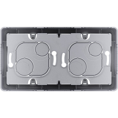 Legrand Коробка для накладного монтажа 2 поста - Legrand Inspiria - алюминий, 673992