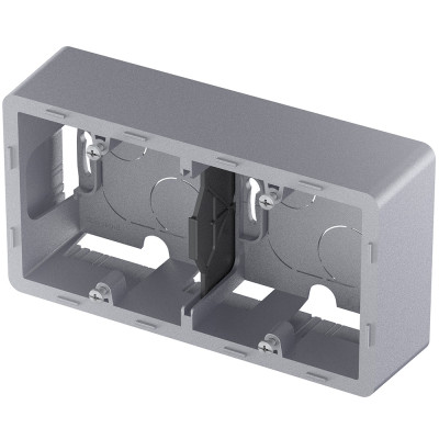 Legrand Коробка для накладного монтажа 2 поста - Legrand Inspiria - алюминий, 673992