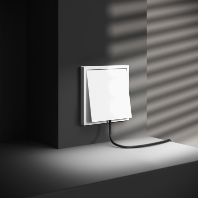 Вывод кабеля VOLTUM S70, (белый матовый), VLS080202