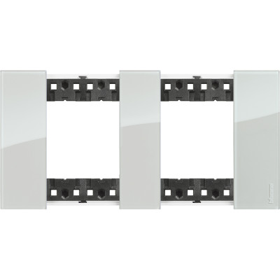 KA4802M2DA Bticino LIVING NOW. Декоративная рамка 2 поста (2+2 модуля).Цвет "Небо", KA4802M2DA