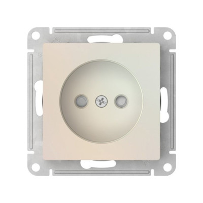 ATN000449S - ATLASDESIGN РОЗЕТКА без заземления со шторками, 16А, мех., быстрозажим. клем., ЖЕМЧУГ, Systeme Electric