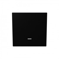 FD3011NPBM - Выключатель одноклавишный со светодиодом 10A 250V~ с накладкой, цвет Черный матовый (soft touch), JASMART Electric