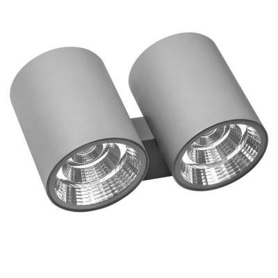Lightstar 372594 Светильник PARO LED 2*2*15W 4700LM 15G СЕРЫЙ 4000K IP65 (в комплекте)