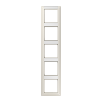 Рамка 5-кратная с полем для надписи для горизонтальной и вертикальной установки; слоновая кость, AS585NA Рамка 5-кратная с полем для надписи для горизонтальной и вертикальной установки; слоновая кость, AS585NA
