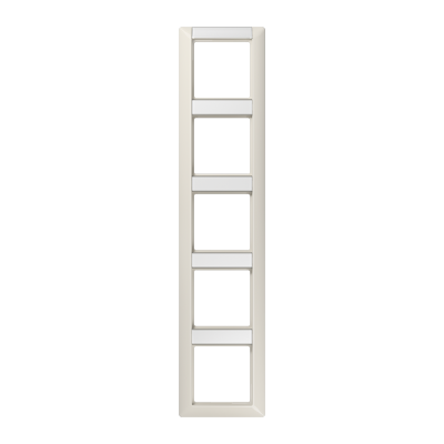 Рамка 5-кратная с полем для надписи для горизонтальной и вертикальной установки; слоновая кость, AS585NA