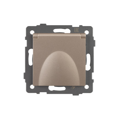 049837 - Механизм розетки влагозащищённый SCT-MCP-PL-GD-V (250V, 16A) (Arlight, -)