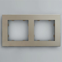 IRIDIUM Рамка на 2 пост, шампань, Berlin 02, 02P203