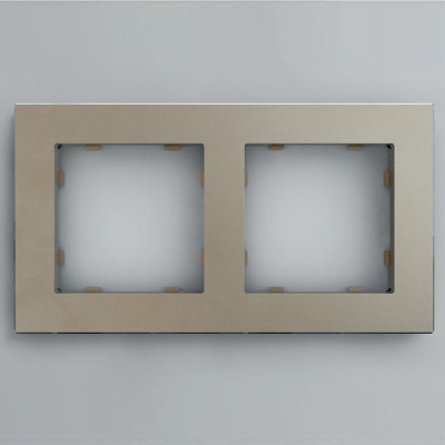 IRIDIUM Рамка на 2 пост, шампань, Berlin 02, 02P203