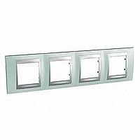 MGU66.008.094 - UNICA TOP РАМКА 4-постовая, горизонтальная, АЛЮМИНИЙ/ФЛЮОРИТ