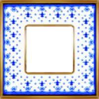 FD01341AZOB Fede Vintage Porcelain Рамка 1-ная, Blue Lys-Bright Gold FD01341AZOB Fede Vintage Porcelain Рамка 1-ная, Blue Lys-Bright Gold