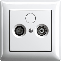 Gira Телевизионная розетка, глянцевый белый, серия Standard Gira Телевизионная розетка, глянцевый белый, серия Standard