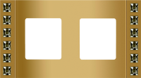 FD01272OR Fede Crystal De Luxe Velvet Рамка 2-ная, Real Gold