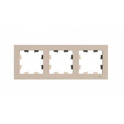ATN001203 - ATLASDESIGN 3-постовая РАМКА, универсальная, ПЕСОЧНЫЙ, Systeme Electric