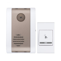 Звонок беспр. на батарейках 003 (бел.-сер. 36 мелод. с индик. 2х1,5В АA дист. 80м.) EKF Basic