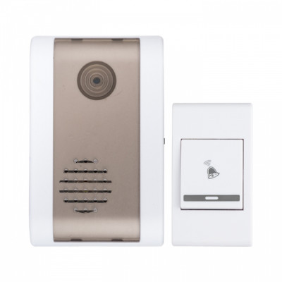 Звонок беспр. на батарейках 003 (бел.-сер. 36 мелод. с индик. 2х1,5В АA дист. 80м.) EKF Basic