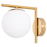 Arte Lamp Bolla-unica, Бра, цвет арматуры - АНТИЧНАЯ БРОНЗА, цвет плафона/декора - БЕЛЫЙ, 1х40W E14, A1924AP-1AB