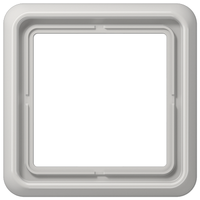 Рамка для вертикальной и горизонтальной установки ударопрочная, однократная; светло-серая, CD581WULG