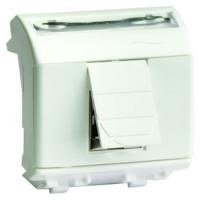 ДКС USB 2.0 со шторкой, Brava, сл кость,2мод, 75202S