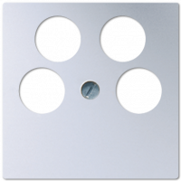 Крышка для SAT-TV-розетки с 4-мя гнездами; алюминий, A561-4SAT2AL Крышка для SAT-TV-розетки с 4-мя гнездами; алюминий, A561-4SAT2AL