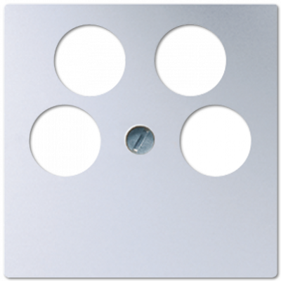 Крышка для SAT-TV-розетки с 4-мя гнездами; алюминий, A561-4SAT2AL